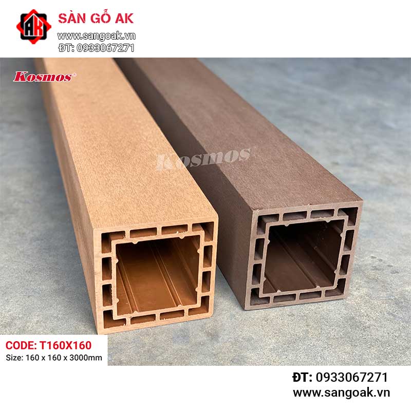 Trụ Pergola gỗ nhựa Kosmos - T160X160 Coffee